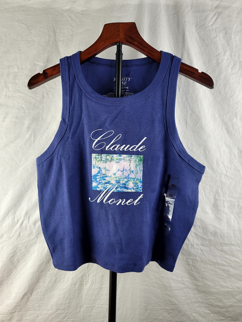 Mighty Fine Claude Monet Tank Top - Indigo